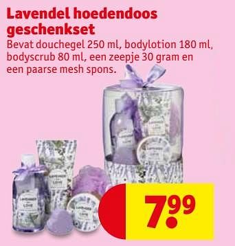 Promoties Lavendel hoedendoos geschenkset - Lavendel - Geldig van 24/04/2018 tot 29/04/2018 bij Kruidvat
