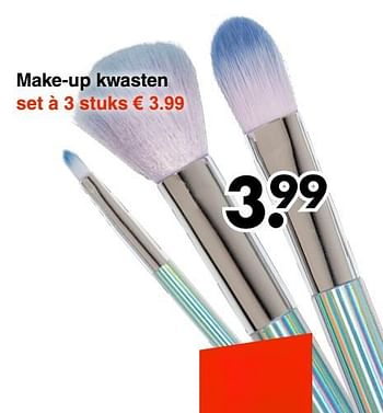 Promoties Make-up kwasten - Huismerk - Wibra - Geldig van 23/04/2018 tot 12/05/2018 bij Wibra