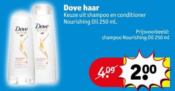 Promoties Dove haar shampoo nourishing oil - Dove - Geldig van 24/04/2018 tot 29/04/2018 bij Kruidvat