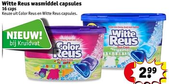 Promoties Witte reus wasmiddel capsules - Witte reus - Geldig van 24/04/2018 tot 29/04/2018 bij Kruidvat