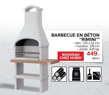 Promoties Barbecue en béton rimini - Merk onbekend - Geldig van 28/03/2018 tot 30/06/2018 bij Hubo