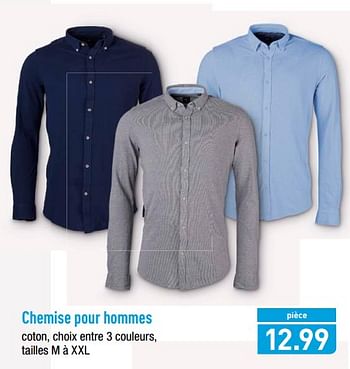 Promotions Chemise pour hommes - Produit maison - Aldi - Valide de 23/04/2018 à 28/04/2018 chez Aldi