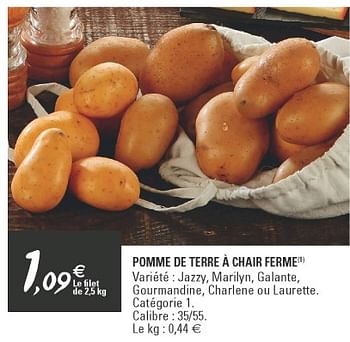 Promotions Pomme de terre a chair ferme - Produit Maison - E.Leclerc - Valide de 17/04/2018 à 28/04/2018 chez E.Leclerc