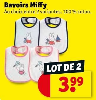 Promotions Bavoirs miffy - Nijntje - Valide de 24/04/2018 à 29/04/2018 chez Kruidvat