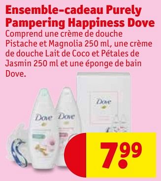 Promotions Ensemble-cadeau purely pampering happiness dove - Dove - Valide de 24/04/2018 à 29/04/2018 chez Kruidvat