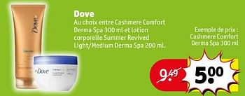 Promotions Cashmere comfort derma spa - Dove - Valide de 24/04/2018 à 29/04/2018 chez Kruidvat