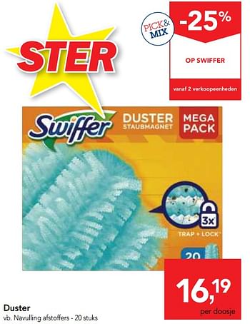 Promotions Duster navulling afstoffers - Swiffer - Valide de 25/04/2018 à 08/05/2018 chez Makro