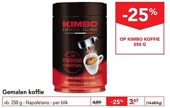 Promoties Gemalen koffie napoletano - Kimbo - Geldig van 25/04/2018 tot 08/05/2018 bij Makro