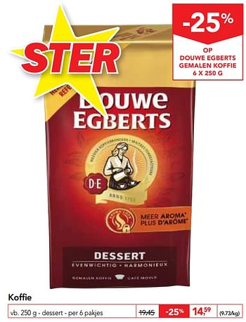 Promoties Koffie dessert - Douwe Egberts - Geldig van 25/04/2018 tot 08/05/2018 bij Makro