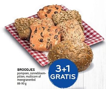 Promoties 3+1 gratis broodjes - Huismerk - Alvo - Geldig van 25/04/2018 tot 08/05/2018 bij Alvo
