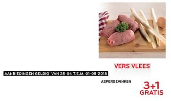 Promoties Aspergevinken - Huismerk - Alvo - Geldig van 25/04/2018 tot 01/05/2018 bij Alvo