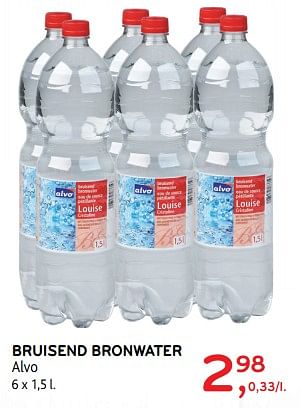 Promoties Bruisend bronwater - Huismerk - Alvo - Geldig van 25/04/2018 tot 08/05/2018 bij Alvo