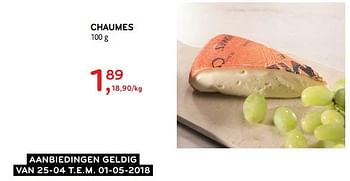 Promoties Chaumes - Chaumes - Geldig van 25/04/2018 tot 01/05/2018 bij Alvo