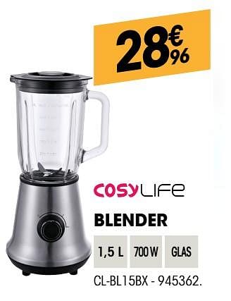 Promoties Cosylife blender inox cl-bl15bx - Cosylife - Geldig van 26/04/2018 tot 13/05/2018 bij Electro Depot