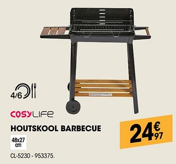 Promoties Cosylife houtskool barbecue cl-5230 - Cosylife - Geldig van 26/04/2018 tot 13/05/2018 bij Electro Depot
