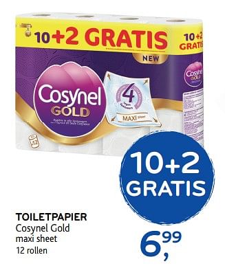 Promoties Toiletpapier cosynel gold - Cosynel - Geldig van 25/04/2018 tot 08/05/2018 bij Alvo