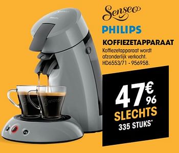 Promoties Philips koffiezetapparaat hd6553-71 - Philips - Geldig van 26/04/2018 tot 13/05/2018 bij Electro Depot