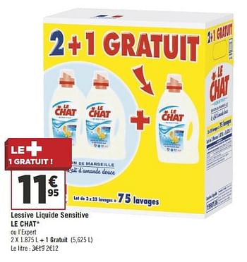 Promotion Geant Casino Lessive Liquide Sensitive Le Chat Le Chat Menage Valide Jusqua 4 Promobutler