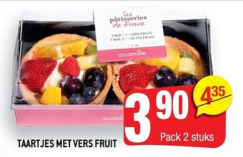 Promotions Taartjes met vers fruit - Produit Maison - Smatch - Valide de 25/04/2018 à 01/05/2018 chez Smatch