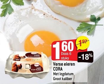 Promoties Verse eieren cora - Huismerk - Smatch - Geldig van 25/04/2018 tot 01/05/2018 bij Smatch
