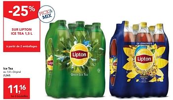 Promoties Ice tea - Lipton - Geldig van 25/04/2018 tot 08/05/2018 bij Makro