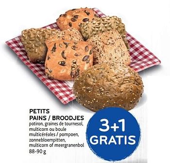 Promoties 3+1 gratis petits pains - Huismerk - Alvo - Geldig van 25/04/2018 tot 08/05/2018 bij Alvo