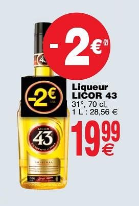 Promoties Liqueur licor 43 - Licor 43 - Geldig van 24/04/2018 tot 30/04/2018 bij Cora