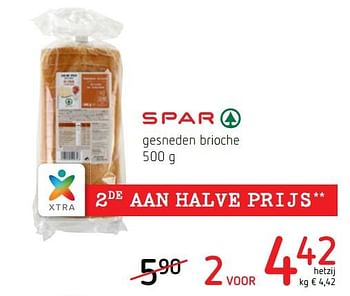 Promoties Gesneden brioche - Spar - Geldig van 26/04/2018 tot 09/05/2018 bij Spar (Colruytgroup)