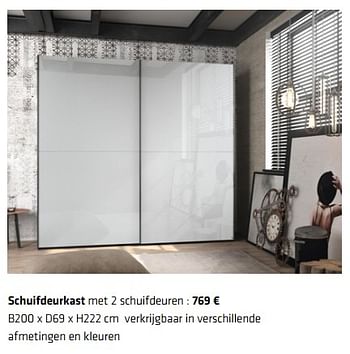 Promoties Schuifdeurkast - Huismerk - Euroshop - Geldig van 20/03/2018 tot 30/06/2018 bij Euro Shop