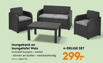 Promoties Allibert loungebank en loungetafel wels - Allibert - Geldig van 23/04/2018 tot 29/04/2018 bij Blokker