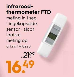 Promoties Medisana infraroodthermometer ftd - Medisana - Geldig van 23/04/2018 tot 29/04/2018 bij Blokker