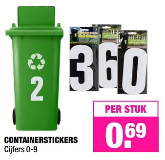 Promoties Containerstickers - Huismerk - Big Bazar - Geldig van 23/04/2018 tot 06/05/2018 bij Big Bazar