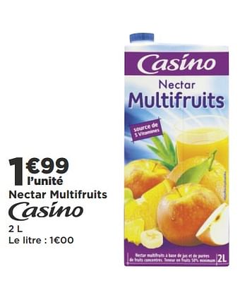 Promotions Nectar multifruits - Produit Maison - Casino - Valide de 17/04/2018 à 29/04/2018 chez Super Casino