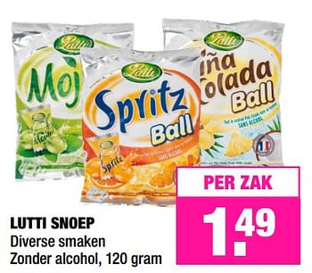 Promoties Lutti snoep diverse smaken - Lutti - Geldig van 23/04/2018 tot 06/05/2018 bij Big Bazar