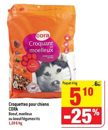 Promoties Croquettes pour chiens cora - Huismerk - Match - Geldig van 25/04/2018 tot 01/05/2018 bij Match