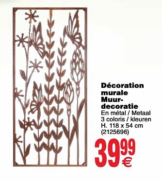 Promoties Décoration murale muurdecoratie - Huismerk - Cora - Geldig van 24/04/2018 tot 30/04/2018 bij Cora