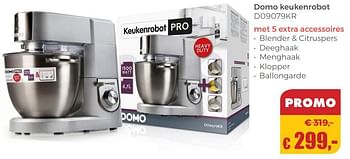 Promoties Domo keukenrobot d09079kr - Domo - Geldig van 22/04/2018 tot 12/05/2018 bij Multi Bazar