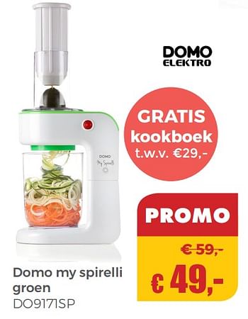 Promoties Domo my spirelli groen do9171sp - Domo - Geldig van 22/04/2018 tot 12/05/2018 bij Multi Bazar