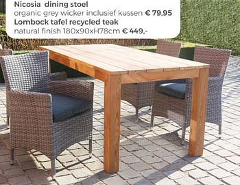 Promoties Nicosia dining stoel - Huismerk - Multi Bazar - Geldig van 22/04/2018 tot 12/05/2018 bij Multi Bazar