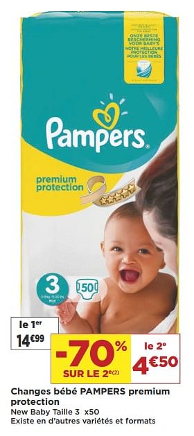 Promotions Changes bébé pampers premium protection - Pampers - Valide de 17/04/2018 à 29/04/2018 chez Super Casino