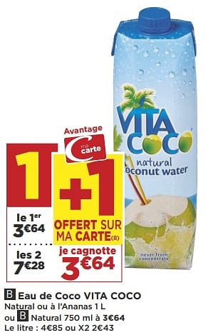 Promotions Eau de coco vita coco - Vita Coco - Valide de 17/04/2018 à 29/04/2018 chez Super Casino
