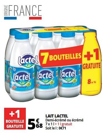 Promotions Lait lactel - Lactel - Valide de 25/04/2018 à 30/04/2018 chez Auchan Ronq