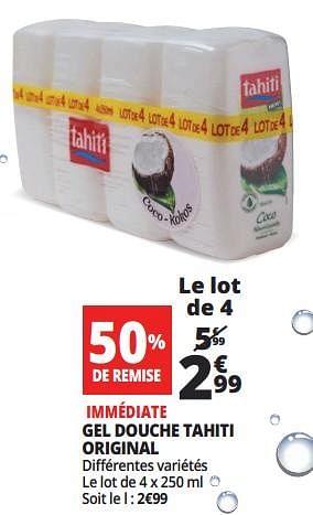 Promotions Gel douche tahiti original - Palmolive Tahiti - Valide de 25/04/2018 à 30/04/2018 chez Auchan Ronq