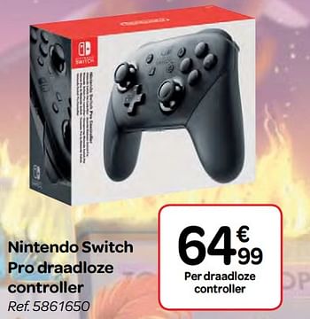 Promoties Nintendo switch pro draadloze controller - Nintendo - Geldig van 25/04/2018 tot 07/05/2018 bij Carrefour