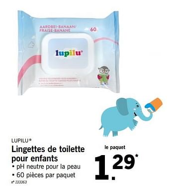 Lupilu Lingettes De Toilette Pour Enfants En Promotion Chez Lidl