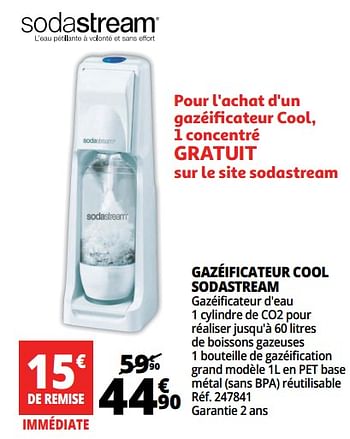 Promoties Sodastream gazéificateur cool - Sodastream - Geldig van 25/04/2018 tot 30/04/2018 bij Auchan