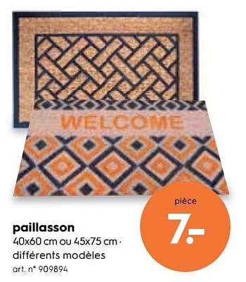 Promotions Paillasson - Produit maison - Blokker - Valide de 18/04/2018 à 01/05/2018 chez Blokker