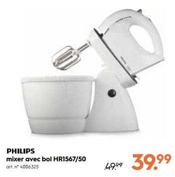 erger maken duim Trekken Philips Philips mixer avec bol hr1567-50 - Promotie bij Blokker