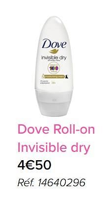 Promoties Dove roll-on invisible dry - Dove - Geldig van 01/05/2018 tot 31/05/2018 bij Euro Shop