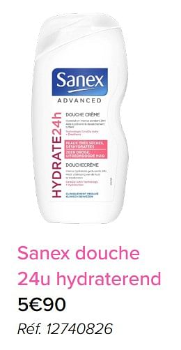 Promotions Sanex douche 24u hydraterend - Sanex - Valide de 01/05/2018 à 31/05/2018 chez Euro Shop